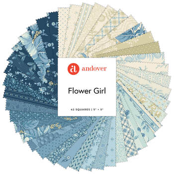Flower Girl  5" Squares Laundry Basket Quilts for Andover Fabrics