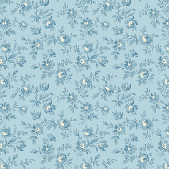 Flower Girl A-10886-LB Rose Petals Silk Blue by Laundry Basket Quilts for Andover Fabrics