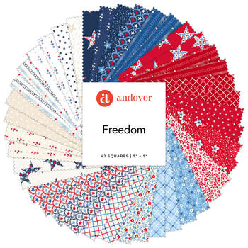 Freedom  5" Squares by Andover Fabrics