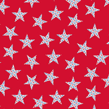 Freedom A-10893-R Stars Red by Andover Fabrics