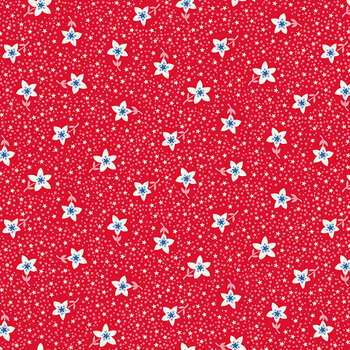 Freedom A-10897-R Galaxy Star Red by Andover Fabrics