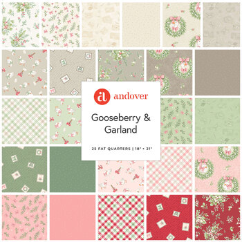 Gooseberry and Garland  Fat Quarter Bundle The Quilted Cow for Andover Fabrics