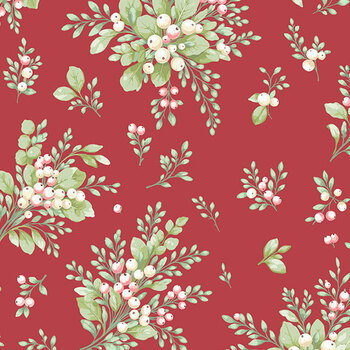 Gooseberry and Garland A-10962-R Gooseberry Cranberry Kiss by The Quilted Cow for Andover Fabrics