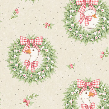 Gooseberry and Garland A-10963-L Welcome Home Vanilla Bean by The Quilted Cow for Andover Fabrics