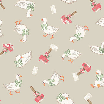 Gooseberry and Garland A-10966-N Porch Mail Pick Up Birch Bark by The Quilted Cow for Andover Fabrics