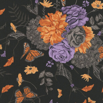 Gothic Haunt 21000-16 Raven Gothic Garden by Stacy Iest Hsu for Moda Fabrics