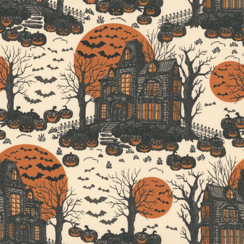 Gothic Haunt 21001-11 Ghost My Haunted House by Stacy Iest Hsu for Moda Fabrics