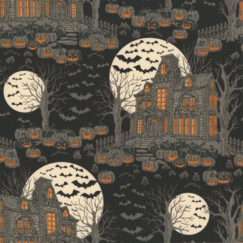 Gothic Haunt 21001-16 Raven My Haunted House by Stacy Iest Hsu for Moda Fabrics