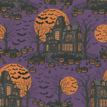 Gothic Haunt 21001-20 Purple Haze My Haunted House by Stacy Iest Hsu for Moda Fabrics