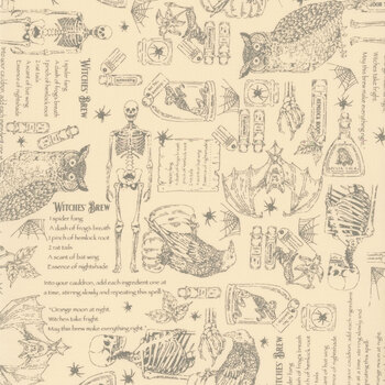 Gothic Haunt 21003-11 Ghost Potions and Spells by Stacy Iest Hsu for Moda Fabrics