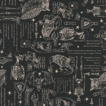 Gothic Haunt 21003-16 Raven Potions and Spells by Stacy Iest Hsu for Moda Fabrics