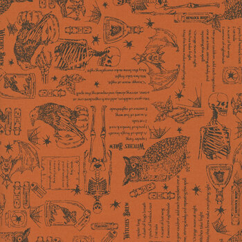 Gothic Haunt 21003-17 Pumpkin Potions and Spells by Stacy Iest Hsu for Moda Fabrics