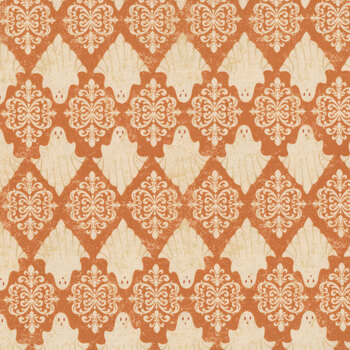 Gothic Haunt 21007-17 Pumpkin Gothic Ghost by Stacy Iest Hsu for Moda Fabrics