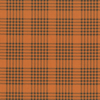 Gothic Haunt 21008-17 Pumpkin Gothic Suiting Plaid by Stacy Iest Hsu for Moda Fabrics