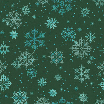 Mum's Christmas 48823-17 Spruce Snowflakes by Robin Pickens for Moda Fabrics