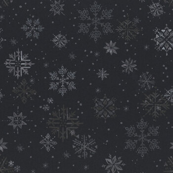 Mum's Christmas 48823-19 Midnight Snowflakes by Robin Pickens for Moda Fabrics