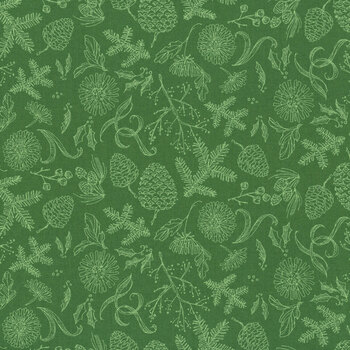Mum's Christmas 48824-16 Pine Natures Drawn by Robin Pickens for Moda Fabrics