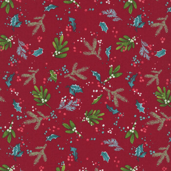 Mum's Christmas 48825-14 Crimson Mistletoe by Robin Pickens for Moda Fabrics