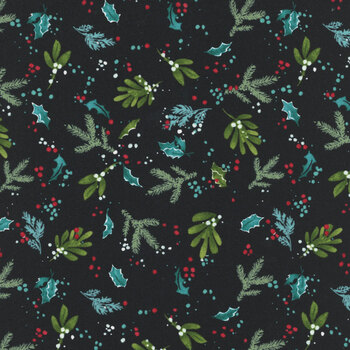 Mum's Christmas 48825-18 Midnight Mistletoe by Robin Pickens for Moda Fabrics