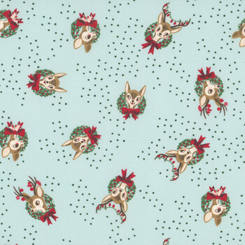 Twinkle & Tinsel 45692-14 Mist Darling Deer by Fancy That Design House for Moda Fabrics