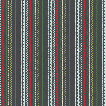 Twinkle & Tinsel 45695-17 Charcoal Ric Rac Stripe by Fancy That Design House for Moda Fabrics