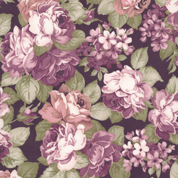 Lilac Shadows 44440-16 Plum Rose Romance by 3 Sisters for Moda Fabrics