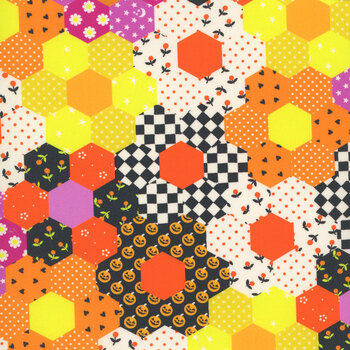 Boo Valley RS4197-12 Halloween Patchwork Cheddar by Ruby Star Society for Moda Fabrics