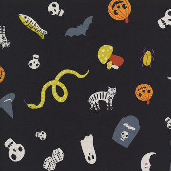 Boo Valley RS4195-16 My Favorite Things Black by Ruby Star Society for Moda Fabrics