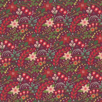 Hearth & Holly 30801-16 Burgundy Garland by BasicGrey for Moda Fabrics