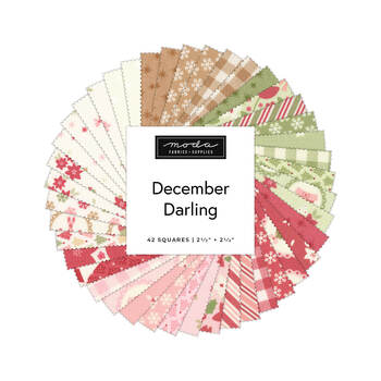 December Darling  Mini Charm Pack My Sew Quilty Life for Moda Fabrics - RESERVE