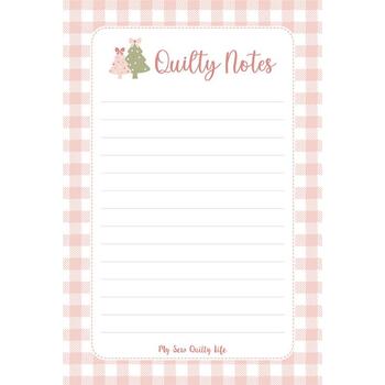 December Darling Gingham Trees Notepad