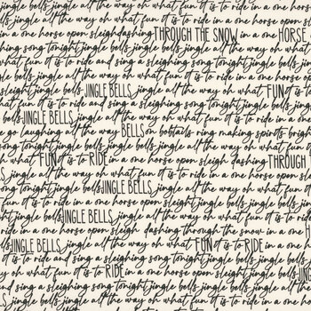 Christmas Vacation 55753-21 Vanilla - Black Jingle Bells by Sweetwater for Moda Fabrics