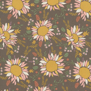 Autumn Rising 43230-15 Bark Sunflower Song by Sweetfire Road for Moda Fabrics