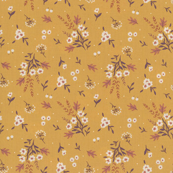 Autumn Rising 43231-12 Golden Bashful Blossoms by Sweetfire Road for Moda Fabrics
