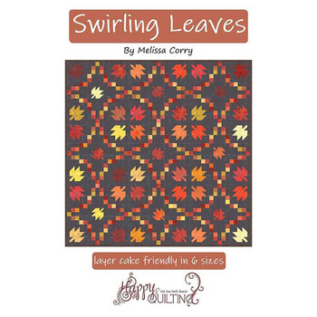 Swirling Leaves Quilt Pattern by Happy Quilting