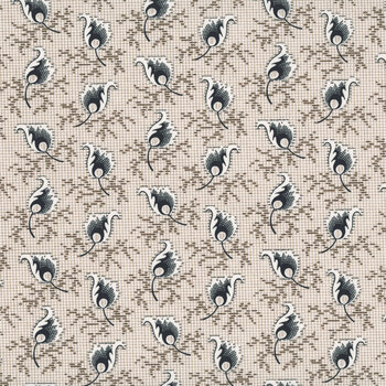 Urban Flower Farm Gatherings 49361-25 Cream - Taupe Leaf Dance by Primitive Gatherings for Moda Fabrics