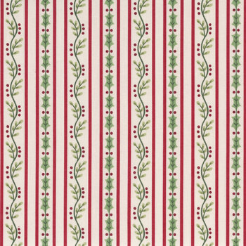 Snowy St. Nick 56225-11 Winter White Christmas Stripe by Deb Strain for Moda Fabrics