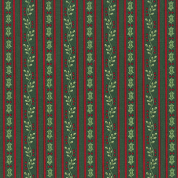 Snowy St. Nick 56225-19 Evergreen Christmas Stripe by Deb Strain for Moda Fabrics