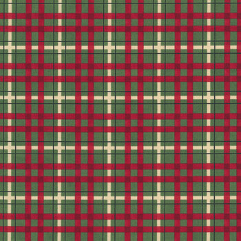 Snowy St. Nick 56228-18 Moss Green Holiday Plaid by Deb Strain for Moda Fabrics