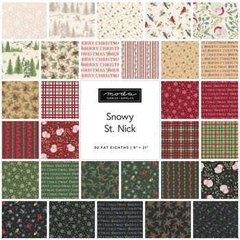 Snowy St. Nick  Fat Eighth Bundle Deb Strain for Moda Fabrics - RESERVE