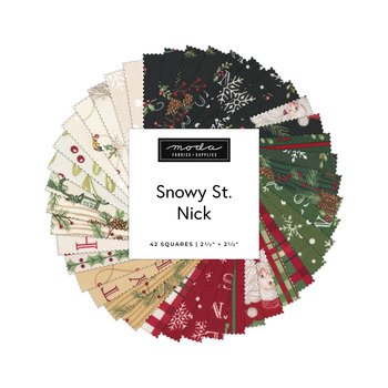 Snowy St. Nick  Mini Charm Pack Deb Strain for Moda Fabrics - RESERVE