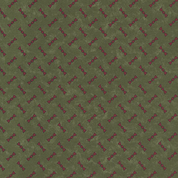 A Vintage Christmas II 4633-15 Green Holiday Bows by Kansas Troubles Quilters for Moda Fabrics