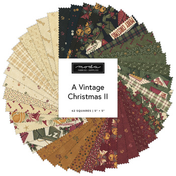 A Vintage Christmas II  Charm Pack Kansas Troubles Quilters for Moda Fabrics - RESERVE