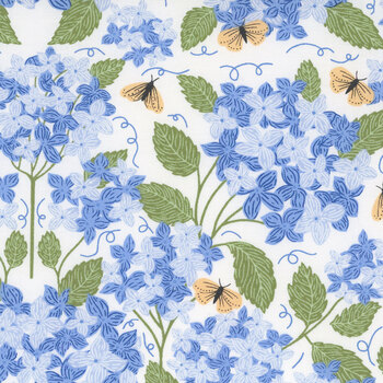 Prairie Blue 48450-11 Porcelain Hydrangea by Gingiber for Moda Fabrics