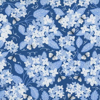 Prairie Blue 48450-15 Royal Hydrangea by Gingiber for Moda Fabrics