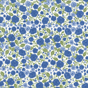 Prairie Blue 48453-11 Porcelain Bedspread by Gingiber for Moda Fabrics