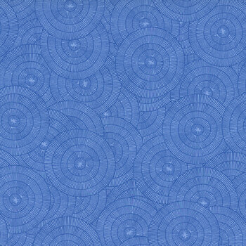 Prairie Blue 48455-14 Cornflower Spinning Details by Gingiber for Moda Fabrics