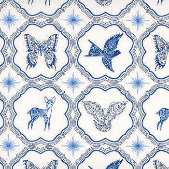 Prairie Blue 48457-11 Porcelain Delft by Gingiber for Moda Fabrics