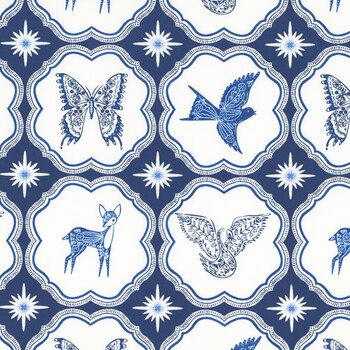 Prairie Blue 48457-16 Delft Blue Delft by Gingiber for Moda Fabrics
