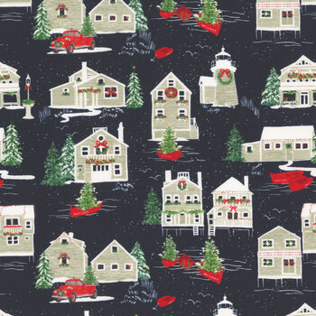 Nantucket Noel 55370-17 Navy Stroll by Camille Roskelley for Moda Fabrics